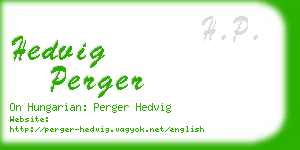 hedvig perger business card